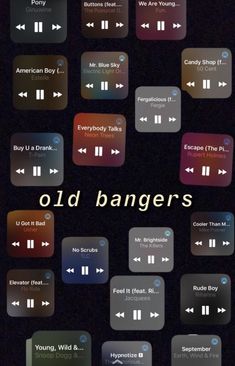 the cover of old bangers'album, which features an image of various buttons and arrows