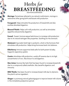 the benefits of herbs for breastfeeding