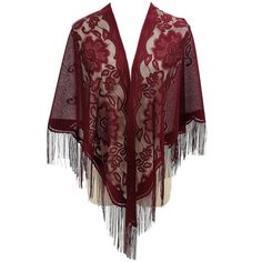 PRICES MAY VARY. Material and Size:100% Polyester,Size:70.86’’x29.52’’(Tassels:3.93’’) Perfect Size: With excellent coverage and sufficient length, the beautiful elegant shawl covers your shoulders & arms perfectly and gives your hands freedom. lightweight and soft, it's easy to carry. Surprising Design: Gorgeous and unique flower lace crochet design with delicate and beautiful fringe decoration conforms to the current fashion trend. The various colors meet the needs of different garments on var Lace Shrug, Head Wraps For Women, Muslim Hijab, Tassel Scarf, Triangle Scarf, Lace Scarf, Lace Shawl, Casual Cardigans, Women Shawl