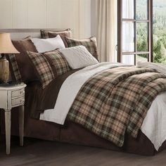 Huntsman Lodge Comforter Set - Your Western Decor Rustic Bedding Sets, Lodge Bedding, Plaid Comforter, Plaid Bedding, Western Bedding, Rustic Bedding, Twin Comforter, Queen Comforter Sets, Bedding Stores