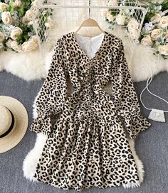 Stylish A line leopard print dressFabric: blendedColor: picture colorSize: S, M, L, XL, 2XLS length 85 bust 94 waist 82 sleeve length 58M length 86 bust 98 waist 86 sleeve length 59L length 87 bust 102 waist 90 sleeve length 60 Leopard Print Long Sleeve Midi Dress, Leopard Print Long Sleeve Midi Dress For Fall, Fall Leopard Print Long Sleeve Midi Dress, Fall Long Sleeve Leopard Print Midi Dress, Long Sleeve Leopard Print Midi Dress For Spring, Chic Long Sleeve Leopard Print Mini Dress, Long Sleeve Leopard Print Mini Dress For Fall, Chic Long Sleeve Leopard Print Dress, Leopard Print Long Sleeve Mini Dress For Fall