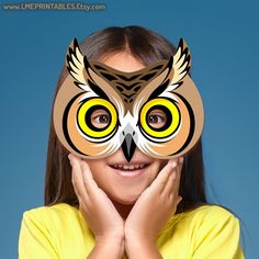 Great Horned Owl Mask PDF File Ready to Print Cut and Enjoy! If you need this mask in another color, feel free to contact us. This item Include: * PDF files ready for printing and instructions for making the mask. * JPG files ready for printing and instructions for making the mask. Features: * Large eye holes for wearing comfort. * Paper Format A4: 21 x 29,7 cm / 8,5 x 11 in * PDF High Resolution (300 dpi). * JPG High Resolution (300 dpi). ** This is digital download, no physical items will be shipped ** Download: Files will be available to INSTANT DOWNLOAD once payment is confirmed. Here you can find help article: https://www.etsy.com/help/article/3949 Print: * The files are in A4 Format, but you can also print in Letter format. * Print it at home or at any local printing store. * To open Owl Halloween Costumes, Mardi Gras Kid, Owl Halloween, Owl Mask, Printable Masks, Bird Masks, Masks Crafts, Halloween Costume Party, Great Horned Owl