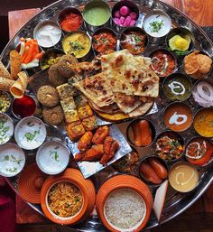 a platter filled with different types of food