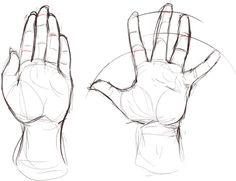 the hands are drawn in two different ways