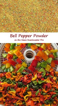 bell pepper powder on the bottom and in the middle