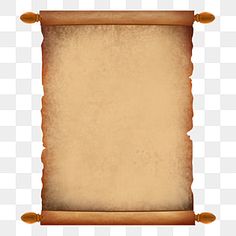 an old paper scroll with some writing on it, transparent background png and psd