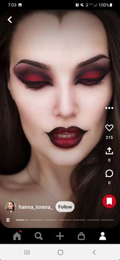 Devil Makeup Halloween, Vampire Makeup Ideas, Vampire Makeup Halloween, Queen Of Hearts Makeup, Goth Makeup Tutorial, Devil Makeup, Vampire Makeup, Eye Makeup Styles, Witch Makeup