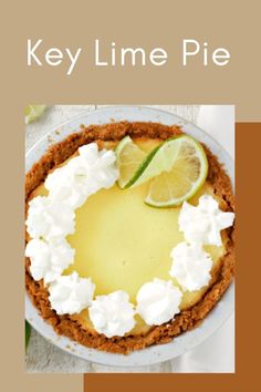 a small key lime pie topped with whipped cream and a lime slice. Mini Key Lime Pie, Key Lime Pie Easy, Key Lime Pie Recipe, Impressive Dessert, Lime Pie Recipe, Small Batch Baking, Impressive Desserts