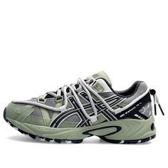 ASICS Gel-Kahana TR V2 'Green Grey' 1203A259-300 - KICKS CREW Sporty Ergonomic Lace-up Trail Running Shoes, Functional Green Slip-on Sneakers, Athleisure Breathable Low-top Running Shoes, Green Slip-on Running Sneakers, Sporty Green Slip-on Running Shoes, Asics Functional Lace-up Trail Running Shoes, Green Lace-up Sneakers With Shock Absorption, Green Lace-up Sneakers For Outdoor Activities, Green Dynamic Lace-up Running Shoes