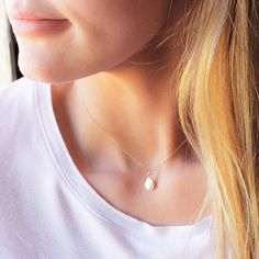 "Tiny Gem Necklace- This gorgeous gem necklace is dainty enough for everyday or perfect for a special gift for birthdays or any occasion. Choose your favorite gem and chain style. D E T A I L S -Teardrop gem with 24kt gold electroplated edging. -Approx. 10mm in in your choice of gemstone -Graces a high quality 14kt gold filled chain in your choice of link or drawn These are natural gemstones that are perfectly imperfect. LENGTH - Please select from the drop down selection. - The standard length Sterling Silver Teardrop Necklace For Birthdays, Sterling Silver Teardrop Birthday Necklaces, Sterling Silver Teardrop Necklace For Birthday, Dainty Charm Necklaces For Birthday, White Pendant Charm Necklace For Birthday, Dainty Tiny Birthstone Necklace For Gift, Pearl Charm Teardrop Pendant Drop Necklace Gift, White Teardrop Charm Necklaces As Gift, Teardrop Pendant Jewelry With Pearl Charm As Gift