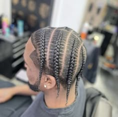 27 Pop Smoke Braids Style Ideas To Look Gorgeous New York Braids Men, Mens Braids With Taper, Men Cornrows Design Simple, Cornrow Black Men, Stitch Braids Men Short Hair, Popsmoke Braids Men Short Hair, 2 Cornrows Men, Men Braids Hairstyles Short Hair, Braids To The Side Men