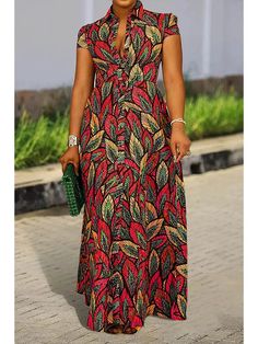 Plus Size Women'S Printed Shirt Dress Women'S Casual Midi Holiday Spring/Summer Dress Women'S Loose Plus Size Evening Dress, Shirt Maxi Dress, Print Shirts Women, Long African Dresses, Ankara Dresses, Evening Dresses Plus Size, Beach Skirt, Maxi Shirt Dress, Printed Shirt Dress