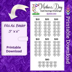 a printable reward card for mother's day