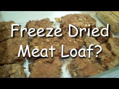 freeze dried meat loafs in a bowl with the words, freeze dried meat loaf?