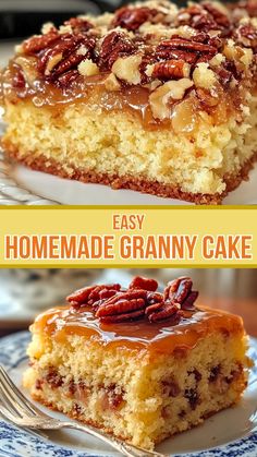 Easy Homemade Granny Cake Taste Of Home Recipes Desserts Cake, Homemade Granny Cake, Snack Cake Recipes 8x8, Pillsbury Frosting, Cake Mix Rolls, Granny Cake Recipe, Million Dollar Cake, Granny Cake, Easy Dinner Desserts