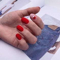 Cute Red Nails, Fun Manicure, Vibrant Nails, Red Nail, Manicure Ideas, Nail Bar, Dream Nails, Short Acrylic Nails