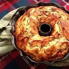 a pie sitting on top of a metal pan