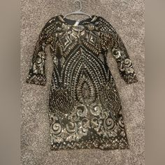 Brand New With Tags. Gianni Bini Sparkly Black And Gold Dress. Size Small. Smoke Free Home. Black Gold Sequin Dress, Black And Gold Dress, Gold Sequin Dress, Gianni Bini, Gold Sequin, Gold Dress, Sequin Dress, Black And Gold, Sequin