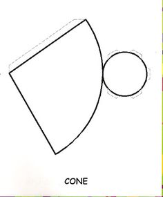 an image of a drawing with the shape of a cone on it's side