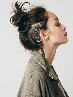 Hair Piercing, New Braided Hairstyles, Summer Hair Trends, Viking Hair, Hair Trend, Rock Punk, Hair Rings