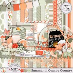 an orange country digital scrap kit