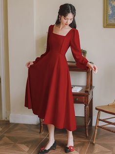 ❤︎ Retro simple toast dress❤︎ ❤Retro simple toast dress❤

Unit (cm)
S
Length 110 chest circumference 84 waist 66 shoulder width 34 sleeve length 58
M

Length 111 Chest circumference 88 waist 70 shoulder width 35
Sleeve length 59
L

Length 112 chest circumference 92 waist 74 shoulder width 36
Sleeve length 60
XL

Length 113 chest circumference 96 waist 78 shoulder width 37
Sleeve length 61 Simple Red Dress Casual, Toast Dress, Ribbon Quilt, Hepburn Style, Little Red Dress, Wedding Toasts, Pearl Bag, Dress Retro, Red S