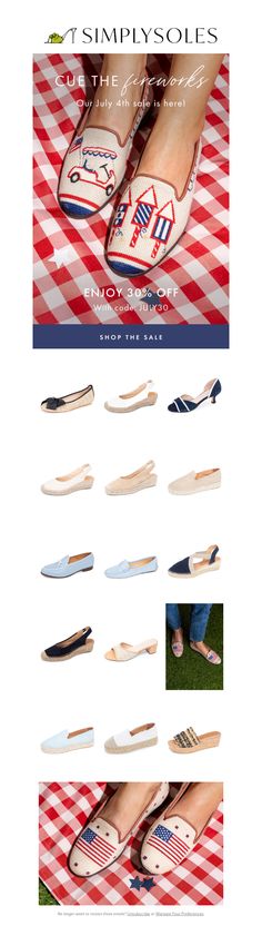 an advertisement for simply soles with different shoes on it