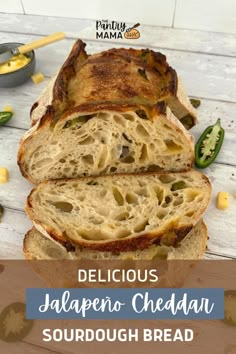 delicious jalapeno cheddar sourdough bread is the perfect side dish