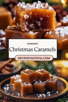 **Homemade Christmas Caramels** are rich, buttery, and melt-in-your-mouth delicious! Made with simple ingredients like sugar, butter, cream, and vanilla, these homemade caramels are soft and chewy, with a perfect balance of sweetness. Wrapped in wax paper for a classic touch, they make the perfect holiday gift, party favor, or sweet treat to enjoy with family and friends. Wrapped Caramel Recipes, Easy Soft Caramels, Homemade Christmas Caramels, Homemade Christmas Carmels, Homemade Chewy Caramel, Home Made Caramels Recipe, Homemade Caramels Easy, Homemade Carmel’s, Homemade Jolly Ranchers