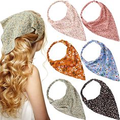 Hair Bandanas, Triangle Hair, Bohemian Headband, Hair Clips For Women, Mode Turban, Boho Scarfs, Head Wrap Scarf