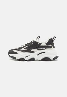 Steve Madden POSSESSION - Trainers - black/white Steve Madden Possession, Trainers Black, Black & White, Sneakers Black, Womens Shoes Sneakers, Top Sneakers, Baskets