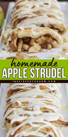 This delicious and easy Apple Strudel (created by my Aunt Maybe) is one of my favorite dessert recipes. While it’s fabulous for fall, you can serve it any time of the year. Once you make it for your family and guests, I’m sure they will agree. Homemade Strudel, Apple Strudel