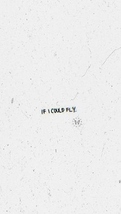 the word if i could fly is written in blue ink on a white background with tiny speckles