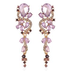 PRICES MAY VARY. ❤High Quality Material❤:The large sparkly statement earrings made from crystal,rhinestone and gold plated.they are nickle free,lead free,hypoallergenic and comfortable. ❤Long Purple Rhinestone Bridal Teardrop Earrings Size❤: 2.5 inch X 0.7 inch X 6 g. ❤Unique Design❤:These big crystal statement chandelier earrings looks very gorgeous and sparkly.Unique sophisticated chandelier design can be matched with different outfits,complement different looks and make you stand out from the Teardrop Chandelier, Statement Chandelier, Teardrop Bridal Earrings, Statement Earrings Wedding, Technical Design, Purple Rhinestone, Chandelier Design, Rhinestone Bridal, Drop Dangle Earrings