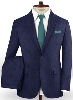 Make an entrance in our elegant Caccioppoli Dapper Dandy Olierr Blue Wool Suit. Crafted from 70% wool and 30% mohair, the exemplary blue hue of the suit undertones a subtle yet eye catching texture that enhances its appearance making it easy to style. The suit can be easily dressed up or down depending upon the occasion, be it weddings, formal meetings, events or casual get together. Simply team the suit up with a matching waistcoat, white shirt, plain tie and black monk strap shoes. 
 
 Look In Black Monk Strap Shoes, Black Monks, Grey Tweed Suit, Herringbone Tweed Jacket, White Linen Suit, Green Velvet Jacket, Peaky Blinders Suit, Royal Blue Suit, Blue Chinos