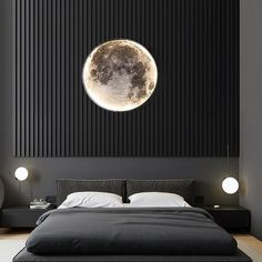 Full Moon Wall Light Lamp Dark Aesthetic, Aesthetic Dark Bedroom, Dark Elegant Bedroom, Enchanted Wonderland, Warm Bedroom Aesthetic, Stair Lights, Wall Lamps Living Room, Led Wand, Dark Bedroom