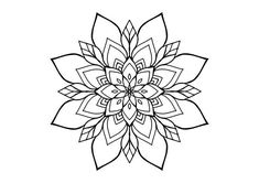 a black and white drawing of a flower with leaves on the petals is shown in this image