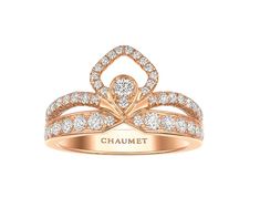 Tiara Rings, Chaumet Josephine, Pink Gold Rings, Sparkly Accessories, Summer Chic, Bling Rings, Pink Ring, Jewelry For Her