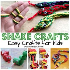 snake crafts for kids that are easy to make