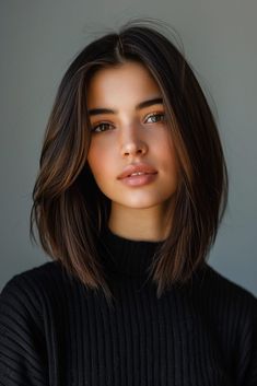 40 Hairstyles for Straight Hair to Make You Stand Out 6 Short With Layers Shoulder Length, Shoulder Length Hair With Light Layers, Long Bob From The Back, Long Bob On Wavy Hair, Shoulder Length Bob Layers, Trendy Haircuts Straight Hair, Short Bob For Straight Hair, Mid Length Hair Side Part Straight