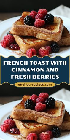 🍽 Ingredients: Bread slices (preferably brioche or challah) Eggs Milk Cinnamon Vanilla extract Fresh berries (strawberries, blueberries, raspberries) Powdered sugar Butter