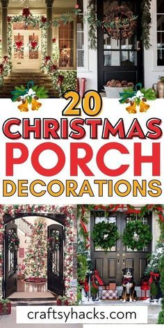 20 christmas porch decorations that are easy to make and great for the front door or entry