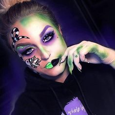 Beetlejuice Clown Makeup, Beetle Juice Makeup Female, Beetlejuice Costume, Face Ideas