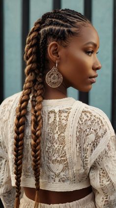 Medium-Length Boho Knotless Braids 2024 Dreadlock Maintenance, Peekaboo Highlights, Dreadlock Styles