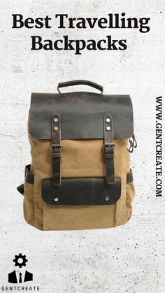 We at Gentcreate are on a mission to offer you only the highest quality canvas and leather backpacks, bags, men's accessories, and handmade watches. Use the code "Newgent" and get 10% off your first order. // Best Travelling Backpacks // Backpack Ideas // Best Backpack For Travelling // Casual Street Style // Best Hiking Backpacks, Backpack Ideas, Waxed Canvas Backpack, Best Travel Backpack, Canvas Backpacks, Canvas Rucksack, Backpacks Travel, Adventure Backpack, Handmade Watch