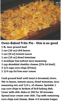 the recipe for baked potato pie is shown