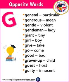 an english poster with the words opposite words in pink and white, including letters that appear to