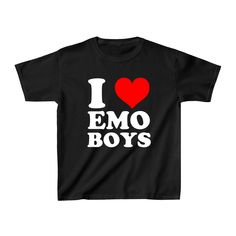 I Love Emo Boys 90s Baby Tee - printwithSKY I Love Emo Boys, Funny Baby Tees, Emo Aesthetic, 90s Baby, Graphic Tee Design, Emo Boys, Couple Aesthetic, Boys Shirts, Funny Babies