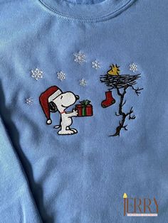 Christmas Embroidery Sweatshirt,Snoopy Christmas Embroidered Sweatshirt,Custom Embroidery Sweatshirt, Y2K Style Embroider. Check more at https://jerryclothing.com/product/christmas-embroidery-sweatshirtsnoopy-christmas-embroidered-sweatshirtcustom-embroidery-sweatshirt-y2k-style-embroider/ Mary Crismas, Thrifting Manifestation, Snoopy Embroidery, Jumper Ideas, Xmas Socks, Embroidered Sweaters, Sweatshirt Y2k, Sweatshirt Embroidery