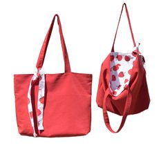 Strawberry Design Linen Tote Bags! Fully Lined.  The bag is made of linen and poplin fabric. The outside of the bag is linen and the lining is poplin fabric. Linen fabric is water and stain repelled. It is wipeable. Fabrics are pre-washed. The bag has an interior pocket. The pocket is double layered. Bag handles are sewn along the length on both sides. Each bag handle is about 24''/60cm. The bag comes with a scarf as a gift. It can be used as bandana bracelet as well. You may see the approximate Cheap Red Summer Bag, Cheap Red Summer Bags, Cheap Pink Strawberry Print Bags, Trendy Strawberry Print Bag At Affordable Price, Trendy Cheap Bags With Strawberry Print, Affordable Strawberry Print Rectangular Bag, Inexpensive Rectangular Bag With Strawberry Print, Cheap Strawberry Print Summer Bags, Coquette Tote Bag